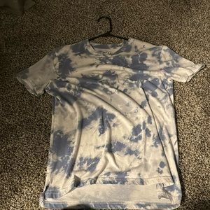 Tie die blue and white nova short sleeve tee large in kids